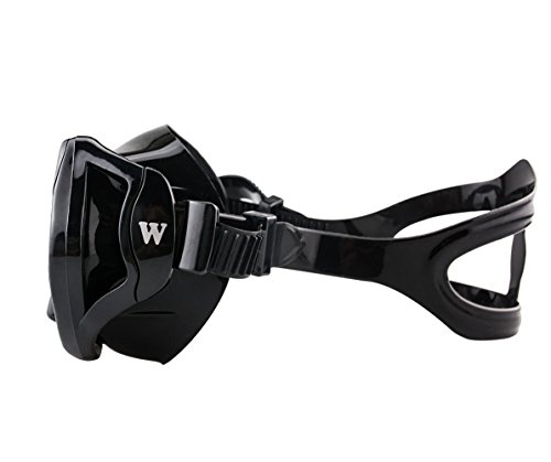 WACOOL Snorkeling Package Set for Adults, Anti-Fog Coated Glass Diving Mask, Snorkel with Silicon Mouth Piece,Purge Valve and Anti-Splash Guard.(Black)