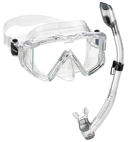 Cressi Panoramic Wide View Mask Dry Snorkel Set