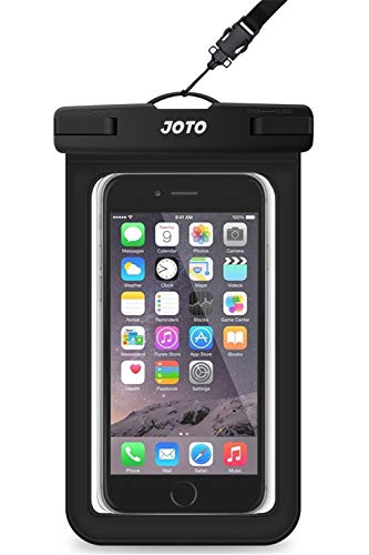 JOTO Universal Waterproof Pouch Cellphone Dry Bag Case for iPhone 12 Pro Max 11 Pro Max Xs Max XR X 8 7 6S Plus SE, Galaxy S20 Ultra S20+ S10 Plus S10e /Note 10+ 9, Pixel 4 XL up to 7' -Black