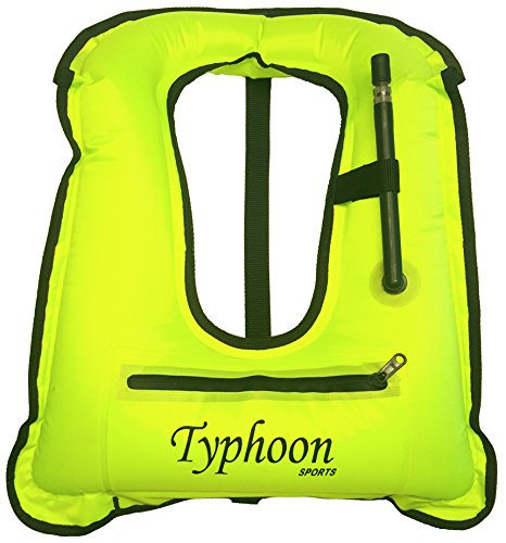 Typhoon Sports Inflatable Snorkel Vest Safety Jacket Horseshoe Design Swimming...