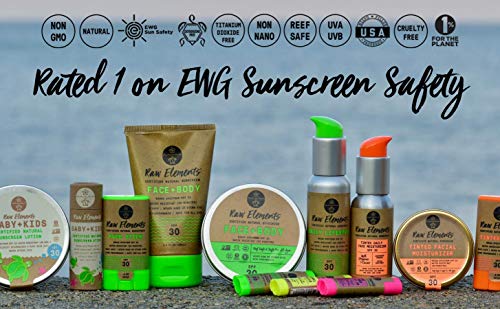 Raw Elements Organic SPF 30 Zinc Sunscreen, 3oz