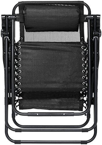 AmazonBasics Outdoor Zero Gravity Lounge Folding Chair, Black